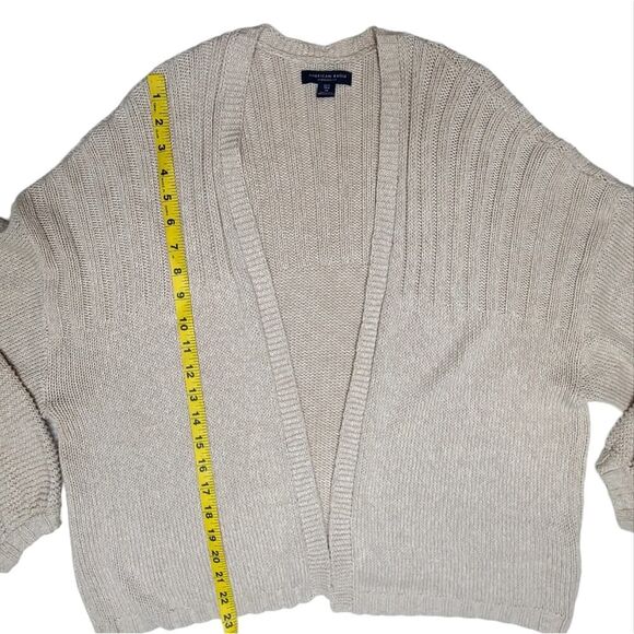 American Eagle oversized fit open front cardigan sweater Oatmeal cream color XS - Picture 10 of 10